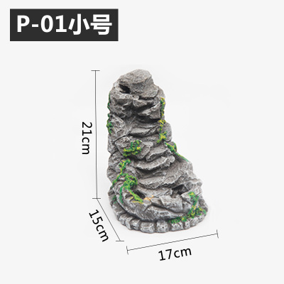 流水器爬虫加湿器蜥蜴变色龙流水器盆造景假山瀑布自动饮水器