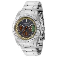 Invicta男款石英表运动风格绿盘银带防水200米