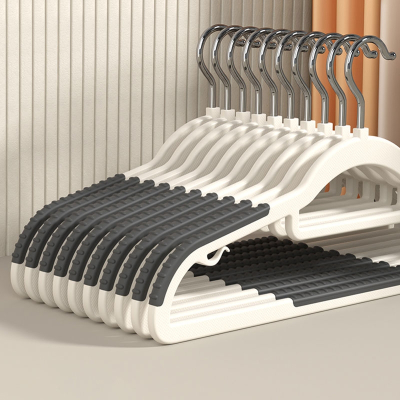 [补贴10%]10只装 衣架家用挂衣防滑无痕学生宿舍晾衣架防肩角护领衣撑子整理师专用