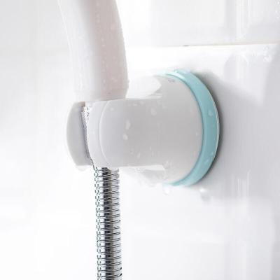 茶花(CHAHUA) 花洒支架 免打孔淋浴喷头支架 底座吸壁无痕免钉 白色 1只装