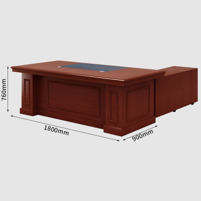 臻远ZY-DBT-11油漆家具老板桌大班台办公桌主管经理桌含副柜1.8米