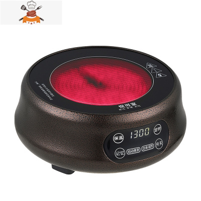 电陶炉煮茶蒸汽煮茶器玻璃蒸茶壶家用啄嘴黑茶蒸煮茶壶两用烧水壶 单个炉:锤纹色腰型电陶炉 敬平