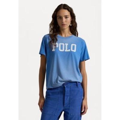 Ralph Lauren女款运动T恤圆领印花设计舒适透气活力红