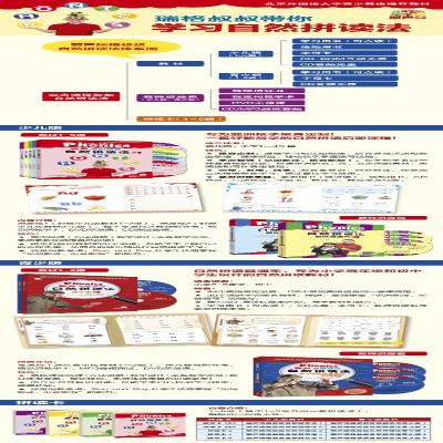 [M]丽声瑞格叔叔自然拼读法拼读卡 1 & 2-9787513545419