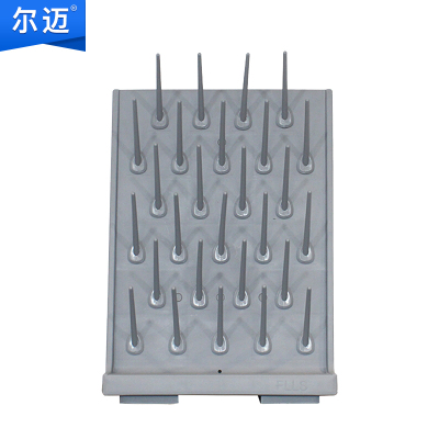 尔迈 实验室实验台滴水架pp滴水架防腐玻璃烧杯器皿试管清洗晾晒架 灰色