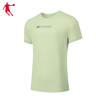 乔丹 短袖T恤衫 梭织T恤 衫男T恤 KHS13231422 男款 M-4XL 件(海贝绿)