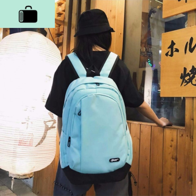 男士多功能双肩包大容量旅行包男女初中高中学生书包潮流时尚背包NEW LAKE 水蓝颜色46.31.17CM