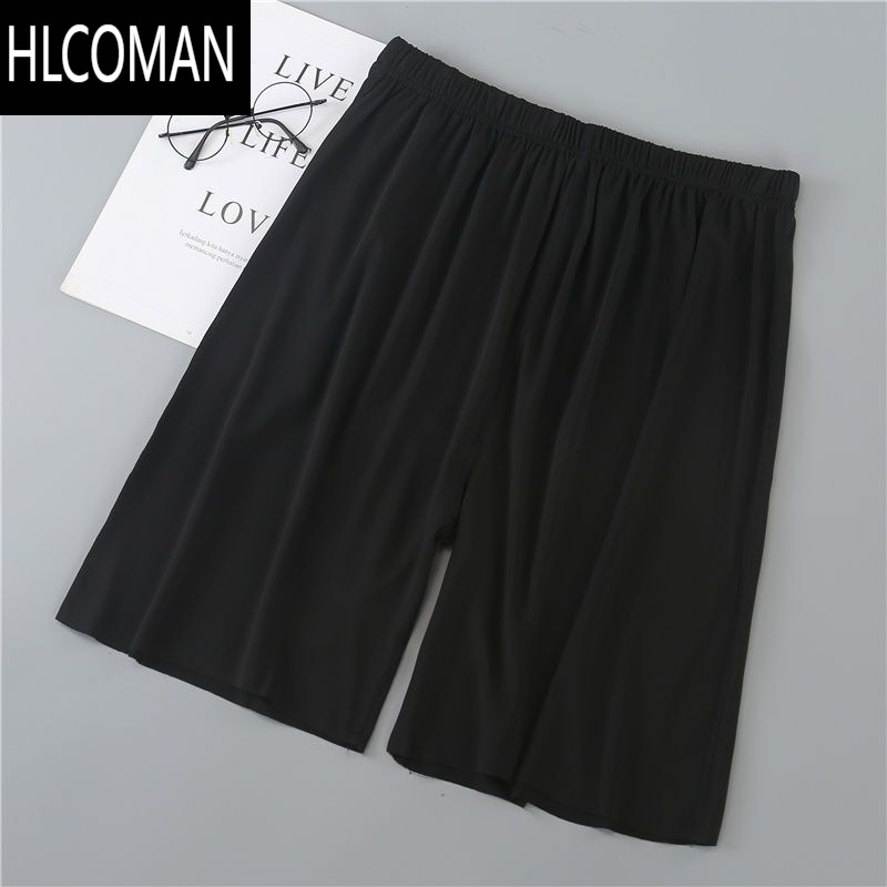 HLCOMAN男士冰丝速干短裤夏季薄款运动空调居家睡裤大裤衩宽松休闲五分裤