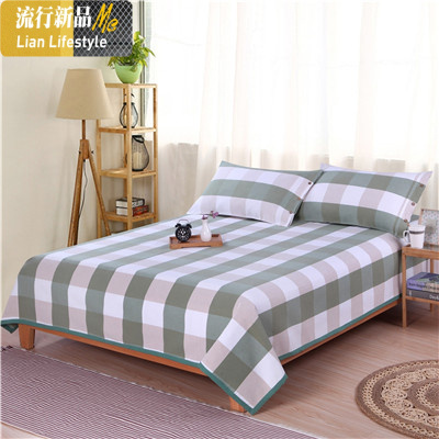 2019新款夏季吸汗棉老粗布加厚凉席三件套帆布厚床单空调席 三维工匠