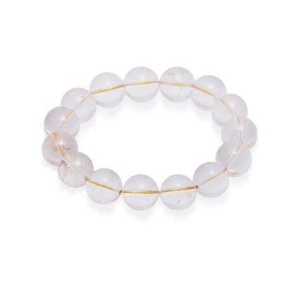 梦克拉 Mkela 金发晶手链 纯境 13mm 手镯 水晶 民族风 通用