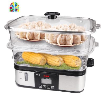 多功能电蒸锅家用双层大容量自动断电预约定时防干烧蒸鱼商用蒸笼 FENGHOU