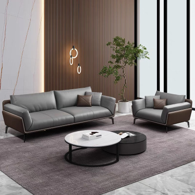 办公沙发茶几组合简约现代商务会客休息区接待室办公室小型三人位