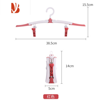 三维工匠旅游挂衣器常备出差旅行便携衣架折叠衣服多夹子宿舍用学生衣撑