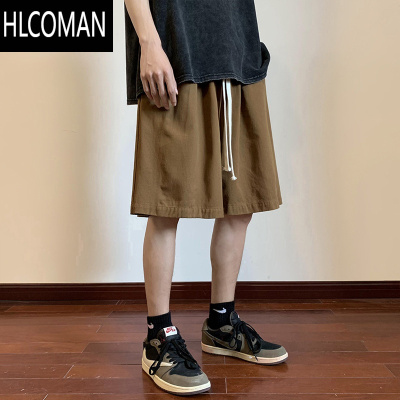 HLCOMAN日系短裤男士夏季薄款潮流牌宽松男生冰丝休闲运动速干五分中裤子