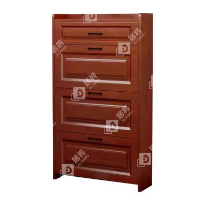 居将 JJ4022004 木质翻斗鞋柜入户门口窄边鞋柜单层单抽屉