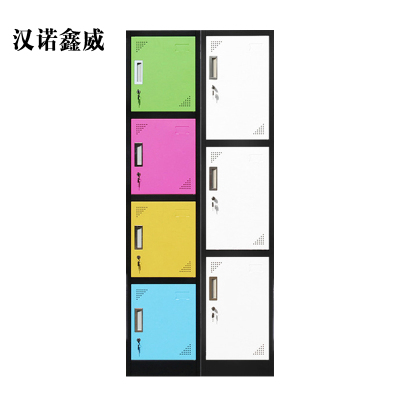 汉诺鑫威钢制彩色单门更衣柜员工储物柜健身房带锁换衣柜家用衣柜厂家直销