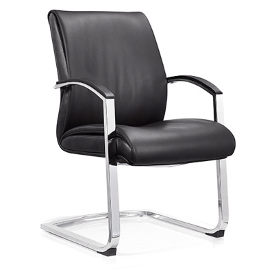 初嘉(CJ)BGY-34家用会议椅办公椅培训室黑色皮椅学习椅会客椅子舒适座椅