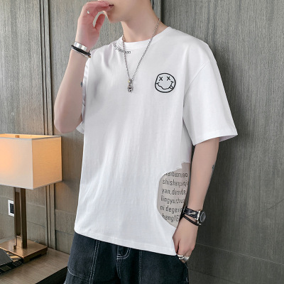 男士短袖T恤2025夏季新款韩版ins潮流时尚百搭休闲上衣工厂直销男