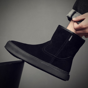 策霸CEBA男士冬季加厚防滑马丁靴165-285透气防水时尚商务休闲靴