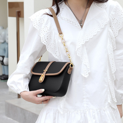 潮流单肩腋下小包包女新款质感软面小众撞色女士斜挎包女包