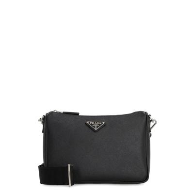 普拉达(PRADA)牛皮单肩包商务休闲手提斜挎包防刮耐用大容量出行