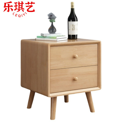 乐琪艺 床头柜 原木色 个