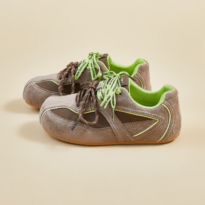 内增高ins韩版新款德训鞋女秋季学生厚底增高运动跑步休闲