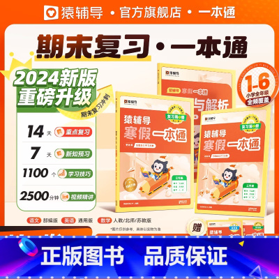 实发8样:语英(通用)数学(人教版) 小学六年级 [正版]2024寒假一本通小学一二三四五六年级专项训练人教版苏教北师大