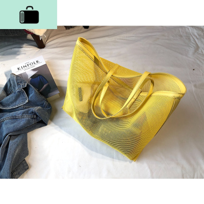 包包女2020夏季新款健身游泳海边旅游镂空网眼沙滩包大容量托特包NEW LAKE女士单肩包