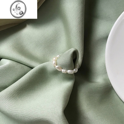 JiMi*sunball*淡水珍珠日常简约复古叠戴戒指尾戒