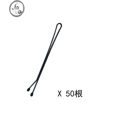 JiMi黑色钢弧形刘海一字侧边夹碎发夹子头饰头发卡子女铁丝u型夹简约