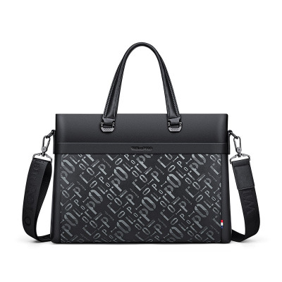 斯妮拉英皇保罗欧美时尚公文包男款真皮手提包男士包包单肩斜挎包商务出差包大包