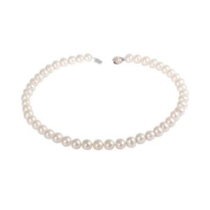 梦克拉Mkela 珍珠项链 珍爱 近圆 淡水珍珠 送朋友 项链 珍珠 白色