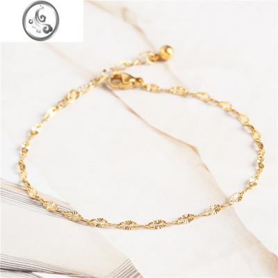 JiMi日式轻奢满天星手链女韩版简约个性ins小众设计钛钢玫瑰金闺蜜链