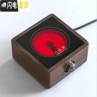 三维工匠全自动电陶炉煮茶器玻璃蒸汽壶黑茶白茶煮茶壶小型煮茶炉套装家用 胡桃木电陶炉茶具