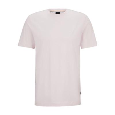 Hugo boss男士浅粉色短袖圆领纯棉T恤时尚舒适休闲