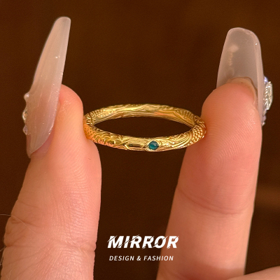 925纯银乾坤圈戒指女指环尾戒个性创意时尚高级感新款气质送女朋友老婆情人节七夕生日礼物