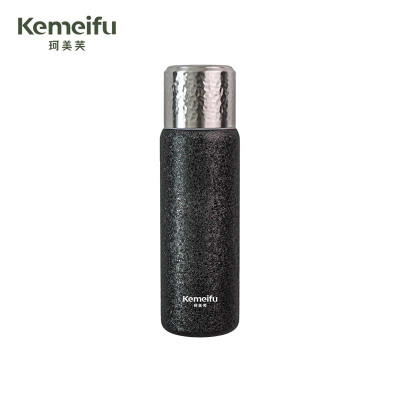 珂美芙 纯钛内胆茶水分离保温水杯 黑色430ml 个