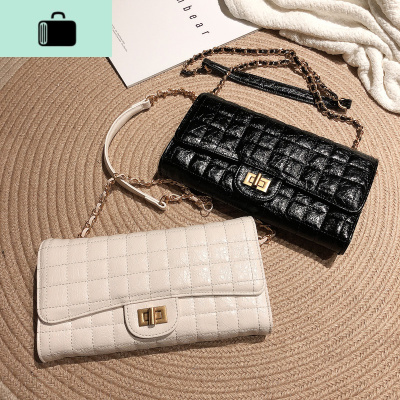 包包女2020夏秋新款菱格ins通勤质感链条手提斜挎包公文小方包NEW LAKE女斜挎包