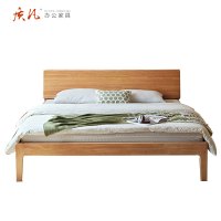 质凡 现代简约实木床 标间床+床头柜*2+床垫