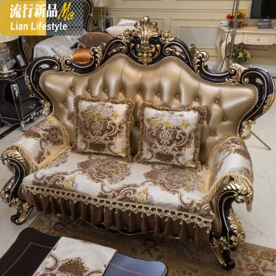 欧式沙发垫防滑四季通用布艺皮沙发坐垫扶手巾 三维工匠