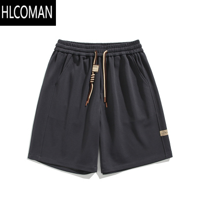 HLCOMAN美式抽绳短裤男夏季薄款篮球五分裤高级感过膝裤子宽松直筒中裤男