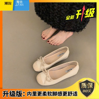 聚范法式银色糖果鞋浅口女鞋夏晚晚瓢鞋子内增高蝴蝶结芭蕾单鞋女包头