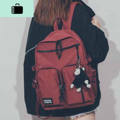 工装ins书包女韩版高中原宿ulzzang大学生双肩包2020年新款背包男NEW LAKE