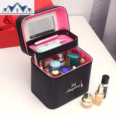 化妆包大容量大小号随身便携韩国双层收纳盒旅行网红女化妆箱手提 三维工匠收纳包
