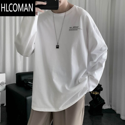 HLCOMAN长袖男潮宽松韩版卫衣港风t恤ins潮流外套潮牌打底衫上衣服