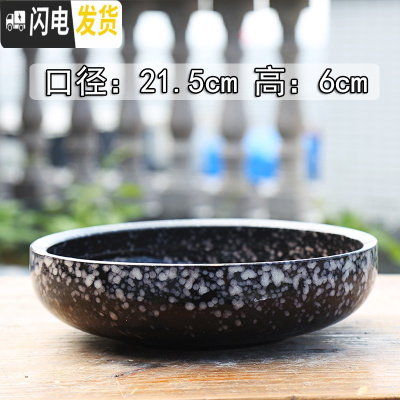 三维工匠多肉花盆大号陶瓷创意简约绿植复古粗陶陶罐植物组合盆栽透气 乳白色满天星(有孔) 大花盆容器