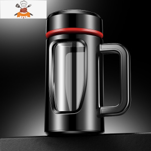 2020新款潮办公室喝水杯男士带把手玻璃杯防摔泡茶杯子个人专用 敬平