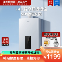 名气14升燃气热水器 天然气 变频电机 恒温水气双调 智能感温自动调节 抗风 防冻 省气节能 R5A06-14