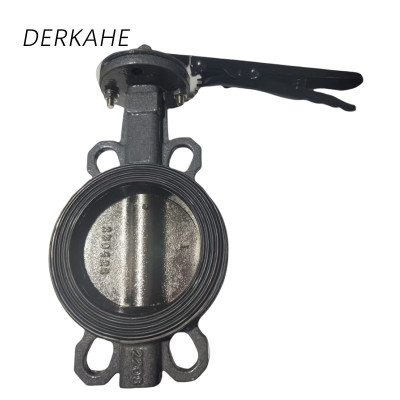 DERKAHE 铸铁对夹式手动蝶阀 DN100 4寸 个